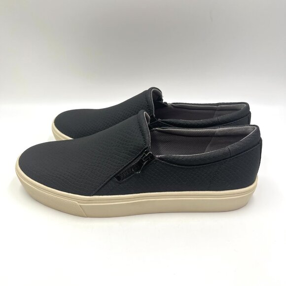 Dr Scholls Womens Size 9.5 Max Zip‎ Black Faux Snakeskin Sneakers Shoes - Picture 5 of 12